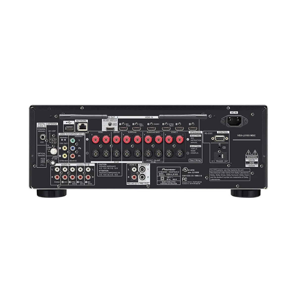 Pioneer VSX-LX103 Elite 7.2-Ch Network A/V Receiver